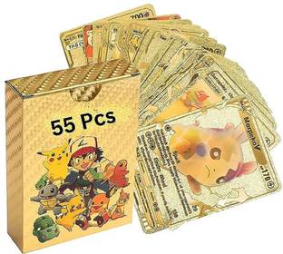 Bestie Toys Waterproof 55 Pcs Pokemon TCG Gold Card Box