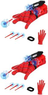 LittleLovik Spiderman Hand Gloves Hero Launcher Wrist Toy(Pack of 2), Sticky Wall Soft Toys