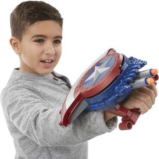 Dherik Tradworld Captain America Toys for Civil War Reveal Shield Shooting Blaster Dart Gun