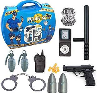 NIYAMAT Police Playset Toy for Boys with Handcuff, Mini Bullet Gun Toy for Kids