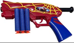 TOY MART Multicolor soft bullet shooting spider gun toys with 3 suction bullet for kids