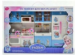 Skyler Collection Latest Modern Kitchen Play Set With Refrigerator Cook Top And Drawer Almirah