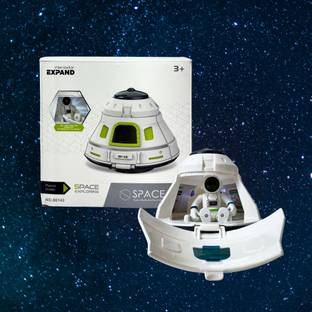 Planet of Toys Space Capsule with Lights & Openable Door, Includes Astronaut Figure, Kids Toys