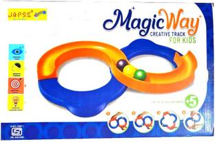 JAPSI 8 Shape Infinite Loop Balancing Track Toy with 3 Bouncing Balls for Kids