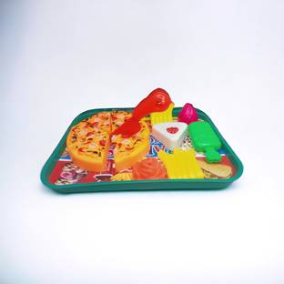 Deeshora Restaurant Kitchen Role Pretend Pizza Cutting Play Fast Food Set