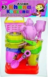 MGT CREATION Kitchen Set Toy, Kitchen Set for Kids, cooking set for girls