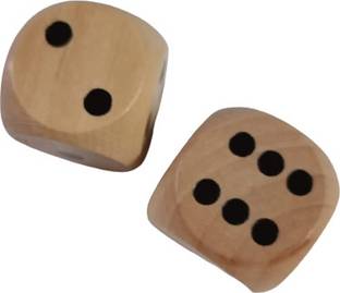 S Mark Wooden Dice For Kids And Adults (1set) BROWN
