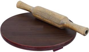 Ispata Wooden Chakla Beln Set Rolling Pin & Board