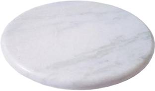 RSPTJM White Marble Chakla/Marble Roti Maker/ Size 9 Inch (White)f Board