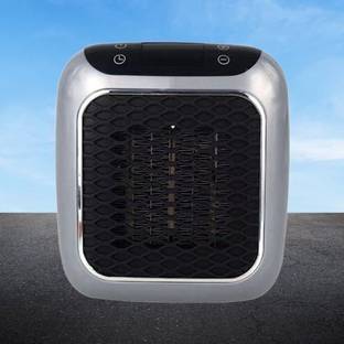 Radhe Portable Electric Wall space Heater With Adjustable Thermostat and Timer-Grey Fan Room Heater