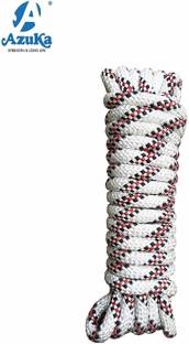 Azuka Static Type A Kernmantle Polyester Rope 10mm x 15 Meter (White red) (10mmx15m) White