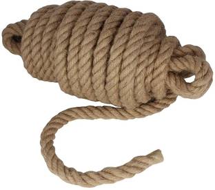 vmps Thick Jute Rope (10 mm x 33 ft) 100% Natural Thick Hemp Rope Twisted Jute Rope Brown