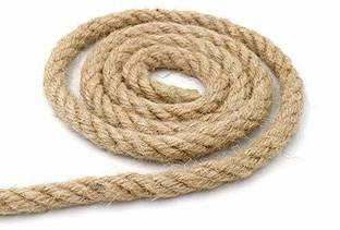 Desh ka bazaar Strong String Craft 32 Feet Natural Thick Jute Hemp Rope (12 mm ) Brown