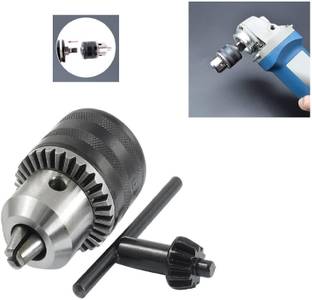 ALPHABET 13 MM Drill Chuck for 4" Angle Grinder with Converter (Drill chuck & Key only) Rotary Bit Set