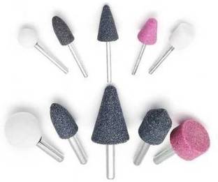 Inditrust new 10 Pcs Shank Abrasive Mounted Stone (3mm & 6mm)Grinding Wheel Rotary Bit Set