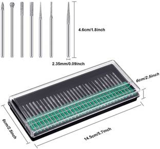 AS TOOL CENTER Size : With 1/8" shank size to fit most professional electric nail drills Bur Shank Diameter: Approx. 2.94mm Rotary Bit Set