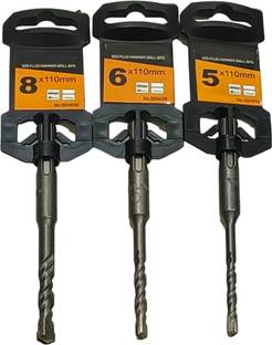 AK DIAMOND 5mm 6mm 8mm Set of 3 SDS Plus Hammer Drill Bits - Precision Drilling Rotary Bit Set