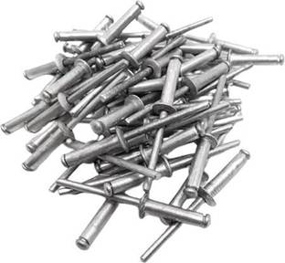 B K Jagan and Co Assorted Blind (POP) Rivets in Three(300pcs)-1/8"x1/2", 5/32x1/2" & 3/16"x1/2" 300-Piece Assorted Blind Rivet Set – POP Rivets (1/8", 5/32", 3/16") Rotary Bit Set