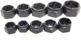 MAF INDIA 10Pcs Damaged Bolt Remover Stud Extractor Set MAF India 10Pcs Damaged Broken Bolt Remover Stud Extractor Set Rotary Bit Set