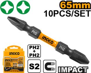 INGCO SDBIM21PH233 Impact screwdriver bits PH2+PH2 65mm INGCO SDBIM21PH233 Impact screwdriver bits PH2+PH2 65mm Rotary Bit Set