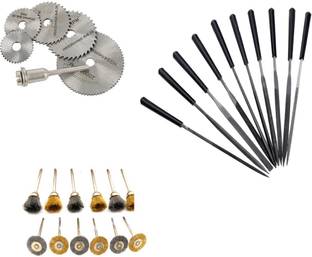 Digital Craft 6Pc Circular Saw Blade,12Pc Wire Brush Set,10Pc 4x160 Needle File Set, 6Pc Circular Saw Blade,12Pc Wire Brush Set,10Pc 4x160 Needle File Set, Rotary Tool