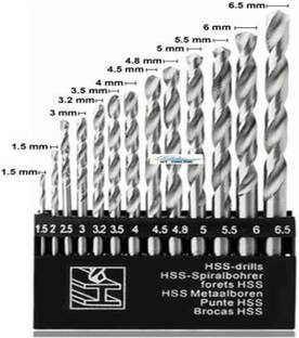 Kshivi DB:3 Premium Drill Bits 13 Pc High Speed Steel Drill Bit Set For Wood, Metal, Plastic
