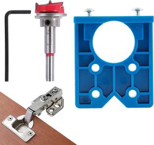 HASTHIP 35mm Hinge Hole Drilling Guide Locator Hinge Drilling Jig Hinges for Cabinets Working Door Hole Opener Cabinet Carpenter Tools for Wood Work Accessories Tools Rotary Tool