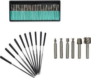 Digital Craft 30Pc Diamond Burs Set,10Pc 4x160 Needle File Set,6Pc HSS Rotary Burs Set, Rotary Tool