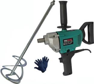 Inditools 1250W Electric Paint Mixer set WITH 6 MONTHS WARRANTY with Gloves 220V Paint Mixer Cement Putty Paste Feed Mixer Blender Multipurpose Rotary Tool