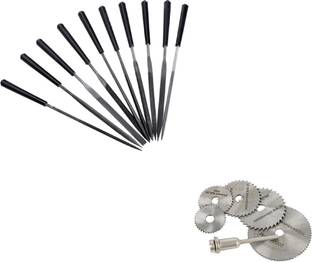 Digital Craft 10Pc 4x160 Needle File Set,6Pc Circular Saw Blade,, 10Pc 4x160 Needle File Set,6Pc Circular Saw Blade,, Rotary Tool