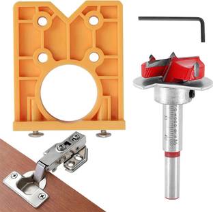 HASTHIP 35mm Hinge Hole Drilling Guide Locator Hinge Drilling Jig Hinges Hinge Jig Adjustable Cabinet Hinge Opener for Cabinet Hinge Wood Furniture Door Hinge Rotary Tool