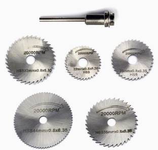 Digital Craft 6Pcs HSS Circular Saw Blade Set – Rotary Tool Cutting Discs Kit Compatible with Dremel, UniQual, MiniCraft – Mini Precision Blades for Wood, Plastic & Metal Rotary Tool