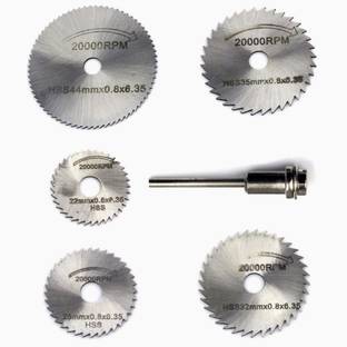 Digital Craft 6Pcs HSS Mini Circular Saw Blade Set – Rotary Tool Cutting Discs Compatible with Dremel, MiniCraft, UniQual – Ideal for Wood, Plastic, PVC & Soft Metals Rotary Tool