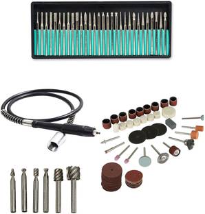 Digital Craft 6Pc HSS Rotary Burs Grinder Shaft 105Pc Rotary Tool Set 30Pc Diamond Burs Rotary Tool