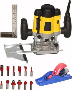 Digital Craft Multi-function Woodworking Carving, Trimming, Slotting Machine, Tools Electric Router Machine kit,5Inch Hand Planer,6"Try Square, Rotary Tool