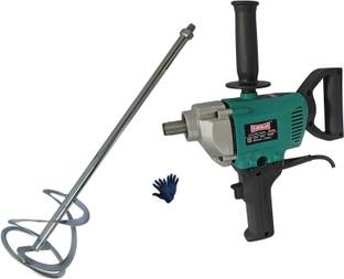 DUMDAAR 1250W WITH 6 MONTHS WARRANTY 100% Copper Winding 220V Electric Stirrer Paint Cement Putty Paste Feed Mixer with gloves Blender Multipurpose Stirring Machine Rotary Tool Rotary Tool
