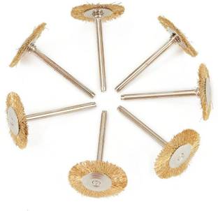 NITYA et ForDrill Grinder Polishing Brush 7PCS 3.175*25mm Brass Wire Wheel Brushes Rotary Tool