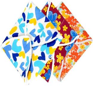 KUBER INDUSTRIES Cotton 3 Piece Roti Cover Set - Multicolour Floral Print Roti Square Flap Cover