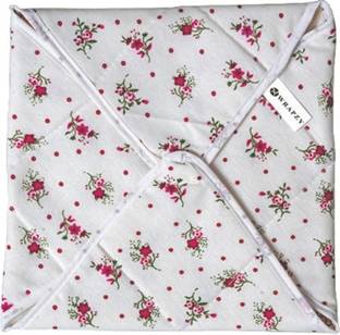 Wrapzy Pack of 4 – Durable Food Cover for Fresh Rotis Floral Print Roti Square Flap Cover