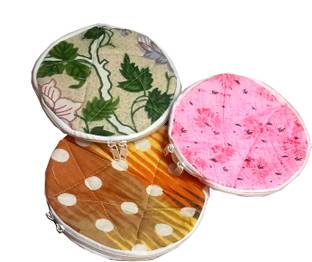 LEAFNEST Zip Roti Cover Printed Roti Round Flap Cover