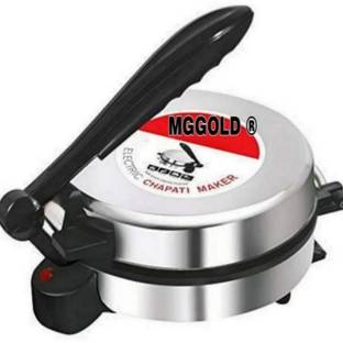 MG GOLD ®Chapati/Roti Stainless steel body 1000 Watts Duty Non Stick Model QW4 Roti and Khakra Maker
