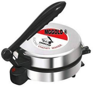MG GOLD ®Chapati/Roti Stainless steel body 1000 Watts Duty Non Stick Model QN8 Roti and Khakra Maker