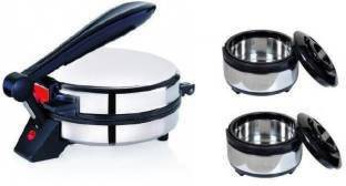 Gi-Shop 1 Roti Maker With 2 Steel Casserole Combo Pack In Multicolor MS2 Roti and Khakra Maker
