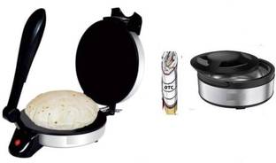 OTC Steel Casserole Free Roti Napkin & Non Stick Electric Roti and Khakra Maker