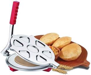BLLUEX Stainless Steel Manual Puri Maker Press Machine & Handle, Puri Maker Roti and Khakra Maker