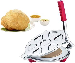 BLLUEX Stainless Steel Manual Puri Maker Press Machine with Handle, Papad / Puri Maker Roti and Khakra Maker