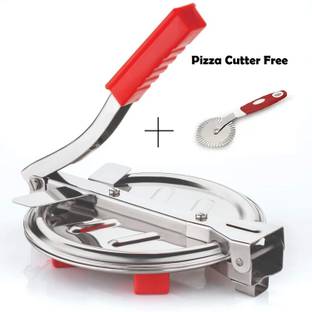 Maxigo Stainless Steel Chapati Press, Chapati Maker Roti Maker With Pizza Cutter Roti and Khakra Maker