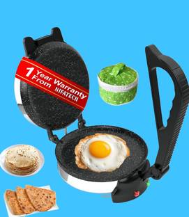NIFA TECH ® Electric Automatic Roti Maker Machine with 1100 Watts Roti/Chapati/Paratha R10 Roti and Khakra Maker