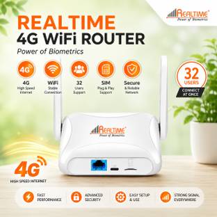REALTIME Power of Biometrics -- W8+ 5G Wi-Fi Router 4G Router 2.4 GHz 100 Mbps Wifi Speed Single Band ...