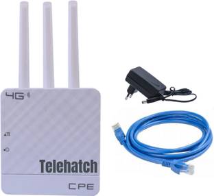 Telehatch 4G Lte WiFi Router (All SIM) 4G Router 2.4 GHz 300 Mbps Wifi Speed Tri Band External Antenna...